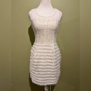 RACHEL Rachel Roy Lace and Feathered Dress‎
